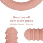 Frida Baby Get-A-Grip Silicone Teether for Teething Pain Relief, BPA-Free Food-Grade Teething Toys for Infant Baby Newborn 0-6, 12, 18 Months, Easy-Grip Teether Ring, PVC-Free, Pink - Image 5