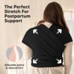KeaBabies Baby Wrap Carrier - All in 1 Original Baby Carrier Newborn to Toddler Sling, Easy to Wear, Hands Free Bonding, Lightweight, Breathable Infant Wraps (Trendy Black) - Image 6