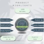 The Ilex Wood - All Natural Lip Balm - Lemon Balm and Peppermint - Cold Sore Treatment for Lips, Palm Oil Free, Cruelty Free, Plastic Free, Moisturising Lip Balm, Handcrafted - 10ml (0.34 fl oz) - Image 9