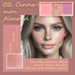 3 Color Matte Pink Blush Palette with Brush, Long Lasting Cheek Makeup, Light and Smooth Blush Powder for Face Beauty - Image 5