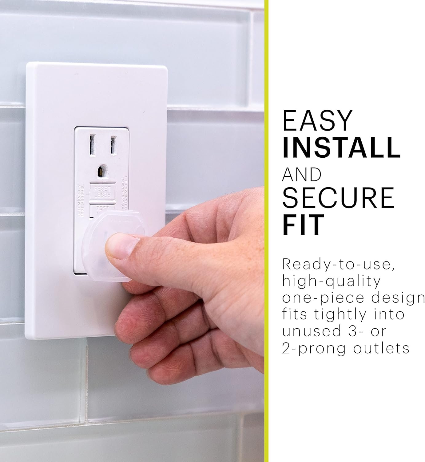 Power Gear Outlet Covers Baby Proofing Child Proof Plug Covers for Electrical Outlets Easy Install Outlet Plug Covers UL Listed Shock Prevention Clear 54614 120 Count - Image 4