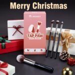 BEAKEY Makeup Brushes Set, Professional Foundation Eyeshadow Concealer Blush Powder Bronzer Applicator, 2 Blender Sponge with Beauty Paper Case,Stocking Stuffers - Image 3