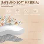 Baby Play Mat for Floor, 50x50 Inch Playmat for Playpen, Thicken Soft Padding Sponge Playmats for Babies and Toddlers Infants, Foldable and Machine Washable Crawling Mat - Image 4