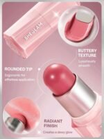 SHEGLAM Buttery Bliss Blush Stick Cream Milk Makeup Blush-Painted Peony - Image 3