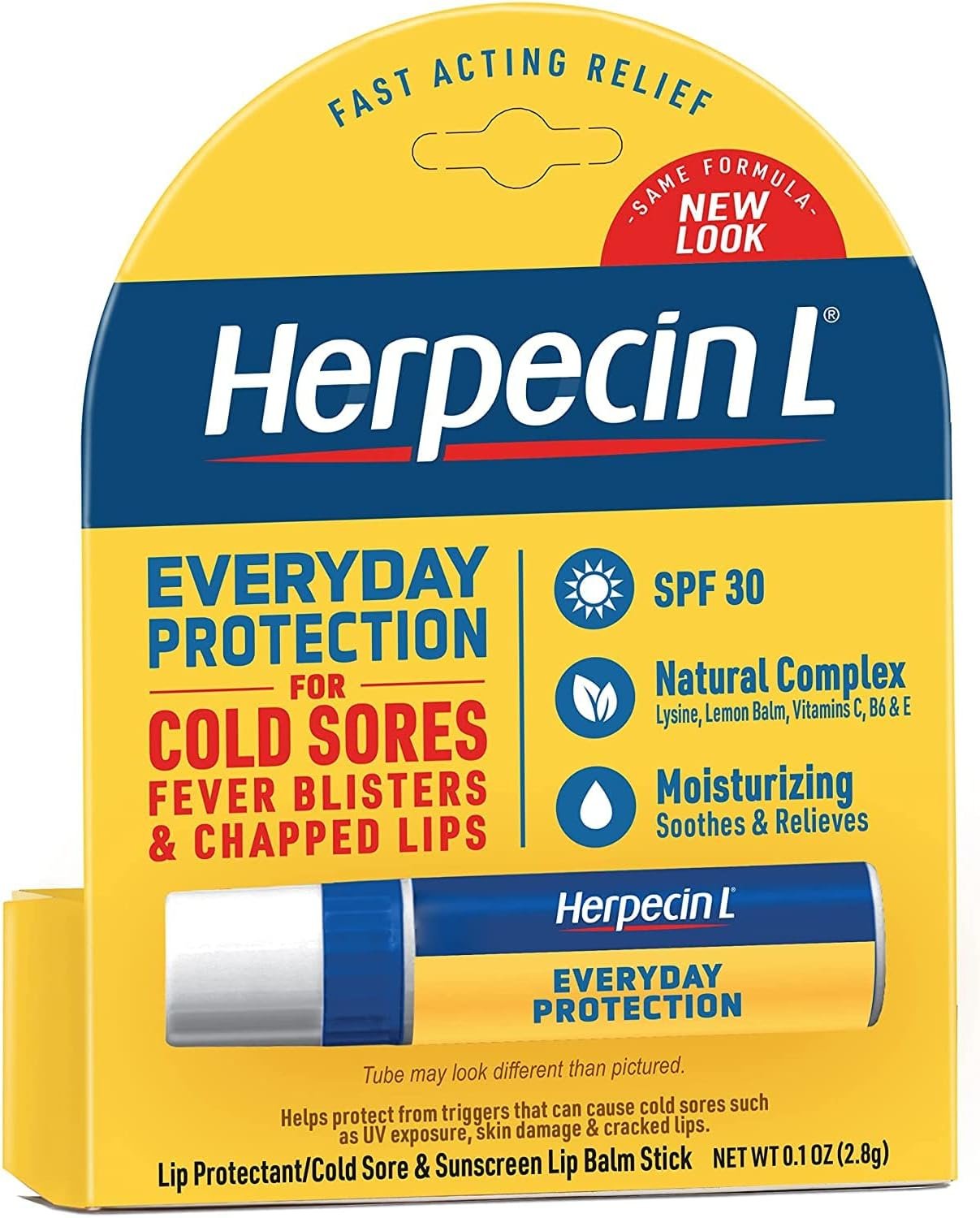 Herpecin L Lip Balm Stick with SPF30 and Lysine; Protects & Treats Cold Sores & Fever Blisters, Chapped Lips, 0.1oz - 2 Pack - Image 3