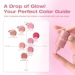 PERIPERA SYRUPY TOK CHEEK 5 Colors, Liquid Blush, Dewy Finish and Hydrates All day, Soft Velvet Texture Face Cheek Tint (01 LIGHT PEACH, One Size) - Image 5