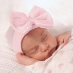 DRESHOW BQUBO Newborn Hospital Hat Infant Baby Hat Cap with Big Bow Soft Cute Knot Nursery Beanie - Image 3
