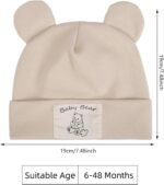 KIDOCHEESE Toddler Beanie Baby Boy Infant Kids Beanie Bear Ears Hats Warm Autumn Winter Caps - Image 3