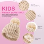 Baby Beanie Hats with 2-Pack,Warm Winter Hats for Boys and Girls,Infant Fleece Lined Toddler Baby Hats for 0-36 Month - Image 4