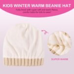 Baby Beanie Hats with 2-Pack,Warm Winter Hats for Boys and Girls,Infant Fleece Lined Toddler Baby Hats for 0-36 Month - Image 6