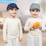 2PCS Toddler Baseball Hat for Kids Baseball Cap for Infant Adjustable Canvas Cap Baby Sun Hat for Boys and Girls - Image 3