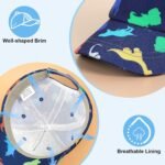 2PCS Toddler Baseball Hat for Kids Baseball Cap for Infant Adjustable Canvas Cap Baby Sun Hat for Boys and Girls - Image 5