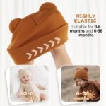 Baby Winter Beanie Hat,Kids Cute Bear Ears Soft Knit Beanie for Infant Boys Girl Warm Winter Hat Caps - Image 6