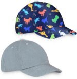 2PCS Toddler Baseball Hat for Kids Baseball Cap for Infant Adjustable Canvas Cap Baby Sun Hat for Boys and Girls - Image 2