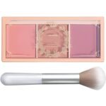 3 Color Matte Pink Blush Palette with Brush, Long Lasting Cheek Makeup, Light and Smooth Blush Powder for Face Beauty - Image 2