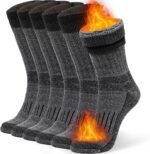 Alvada Warm Thermal Wool Socks for Winter Moisture Wicking and Breathable Cozy Boot Socks - Image 2