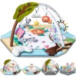 Baby Gym Play Mat, 8-in-1 Tummy Time Mat & Ball Pit with 6 Toys, Washable Baby Activity Play Mat for Visual, Hearing, Sensory, Motor Development, Baby Toys Gift for Toddler Infant 0-3-6-9-12 Month - Image 2