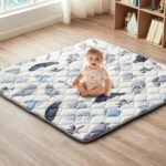 Baby Play Mat 50"x50", Non-Slip Baby Mat for Floor, Soft Thicker, Portable Playmat, Crawling Mat for Babies, Toddlers & Infants to Play and Learn(Earth Beigewhite Tones) - Image 2