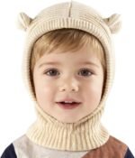 Baby Winter Hat Bear Ears Beanie, Soft Knit Balaclava for Baby Boys & Girls, Warm Infant Toddler Hat for 0–6 Months - Image 2