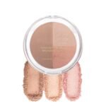 Baked Blush Highlight Bronze Powder 3-in-1 Contour Palette Sculpt Satin Silky Smooth Makeup Palettes Powder (001-Fair) - Image 2