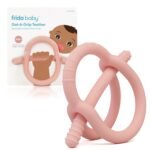 Frida Baby Get-A-Grip Silicone Teether for Teething Pain Relief, BPA-Free Food-Grade Teething Toys for Infant Baby Newborn 0-6, 12, 18 Months, Easy-Grip Teether Ring, PVC-Free, Pink - Image 2