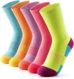 Gonii Women Socks Hiking Running Thick Cushion Athletic Crew Socks 5-Pair - Image 2