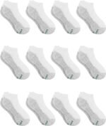 Hanes boys Socks, Double Tough Cushioned Ankle and No Show, 12-pair Packs - Image 2
