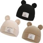 KIDOCHEESE Toddler Beanie Baby Boy Infant Kids Beanie Bear Ears Hats Warm Autumn Winter Caps - Image 2