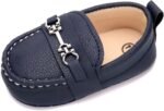 LONSOEN Baby Girls Boys Loafers Prewalker Dress Crib Shoes - Image 2