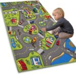 Large Kids Carpet Playmat Rug 52 x 32 with Non-Slip Backing, City Life Play Mat for Playing with Car Toy, Game Area for Baby Toddler Kid Child Educational Learn Road Traffic in Bedroom, Classroom - Image 2