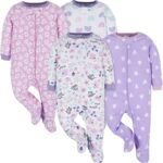 Onesies Brand baby-girls 4-pack Sleep 'N Play Footies Multi Pack - Image 2