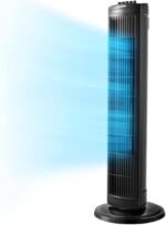 PELONIS 30 Inch Oscillating Tower Fan with 3 Speed Settings and Auto-off Timer, Standing Fan PFT28A2BBB, Black, medium - Image 2