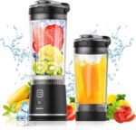 Personal Size Portable Blender for Shakes & Smoothies, 16oz Mini Small Smoothie Blender with On Go Lid & Sip Lid, 26000RPM Rechargeable Cordless Electric Blender for Travel Gym Office - Image 2