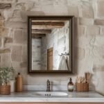 Retro Copper Effect Framed Wall Mirror, 16x20 Rectangle Mirror, 1/8"Anti-desilvering Tempered Glass, Sustainable&Sturdy Frame, Anti-Rust, HD Reflection &3min Fast Setup for Bathroom Living Room - Image 2