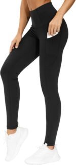 THE GYM PEOPLE Thick High Waist Yoga Pants with Pockets, Tummy Control Workout Running Yoga Leggings for Women - Image 2