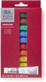 Winsor & Newton Gouache Paint Set, 10 Count, 12ml (0.4-oz) Tubes - Image 2
